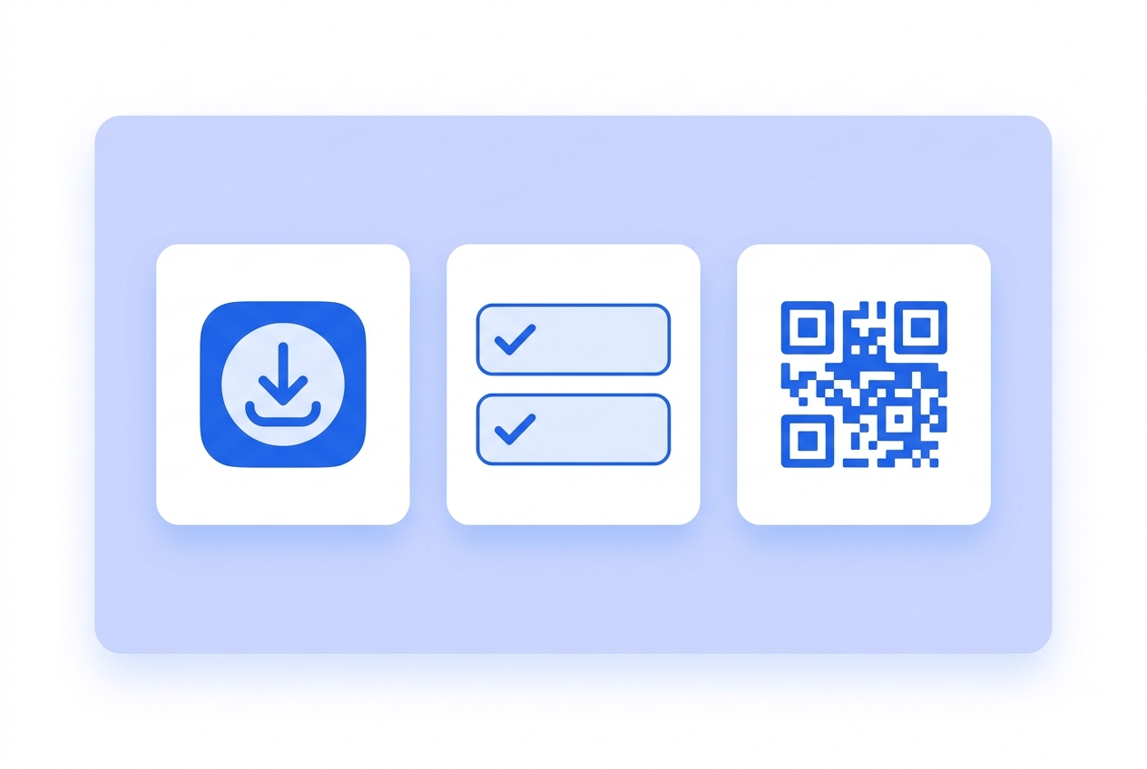 Illustration of this QR type in use: App.