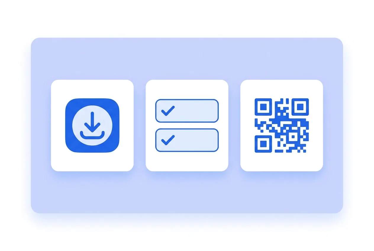 Illustration of this QR type in use: App.