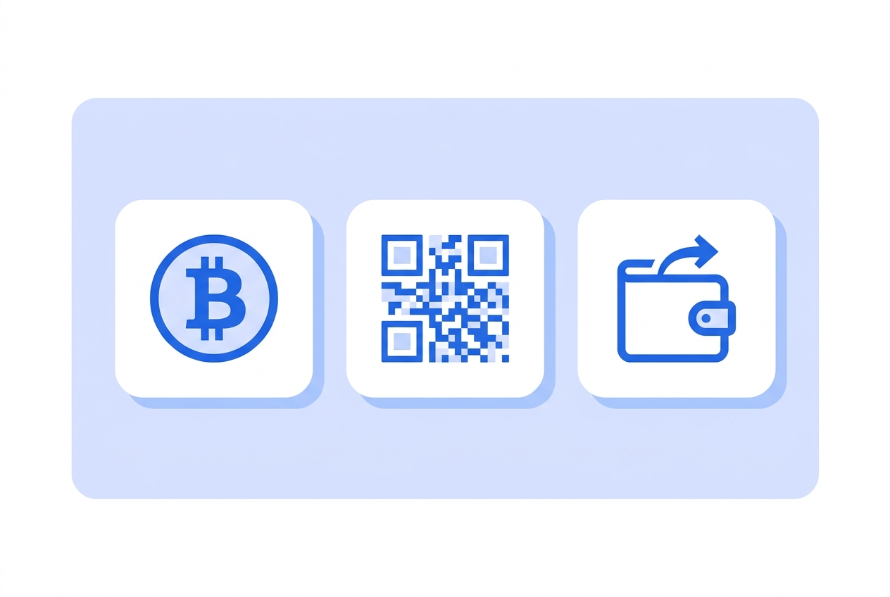 Illustration of this QR type in use: Crypto.