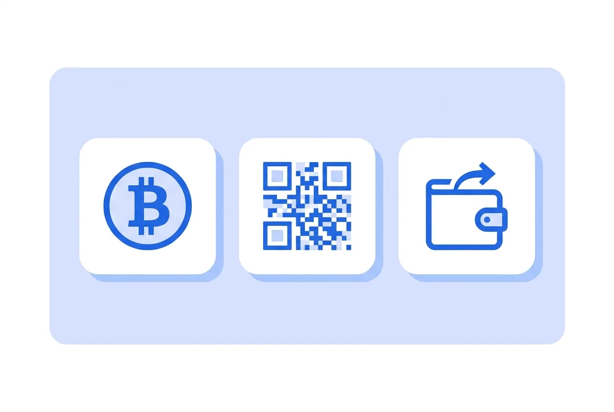 Illustration of this QR type in use: Crypto.