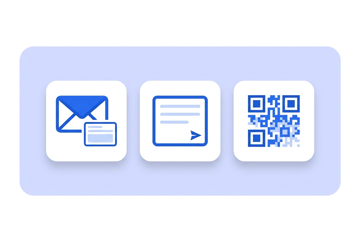Illustration of this QR type in use: Email.