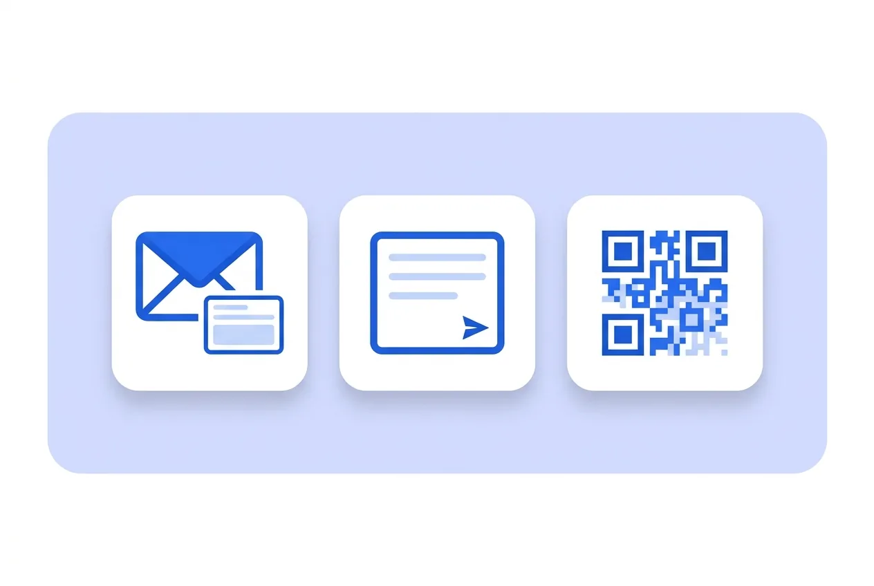 Illustration of this QR type in use: Email.