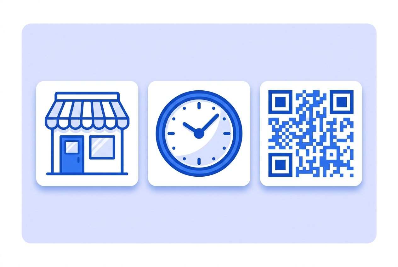 Illustration of this QR type in use: Business page.