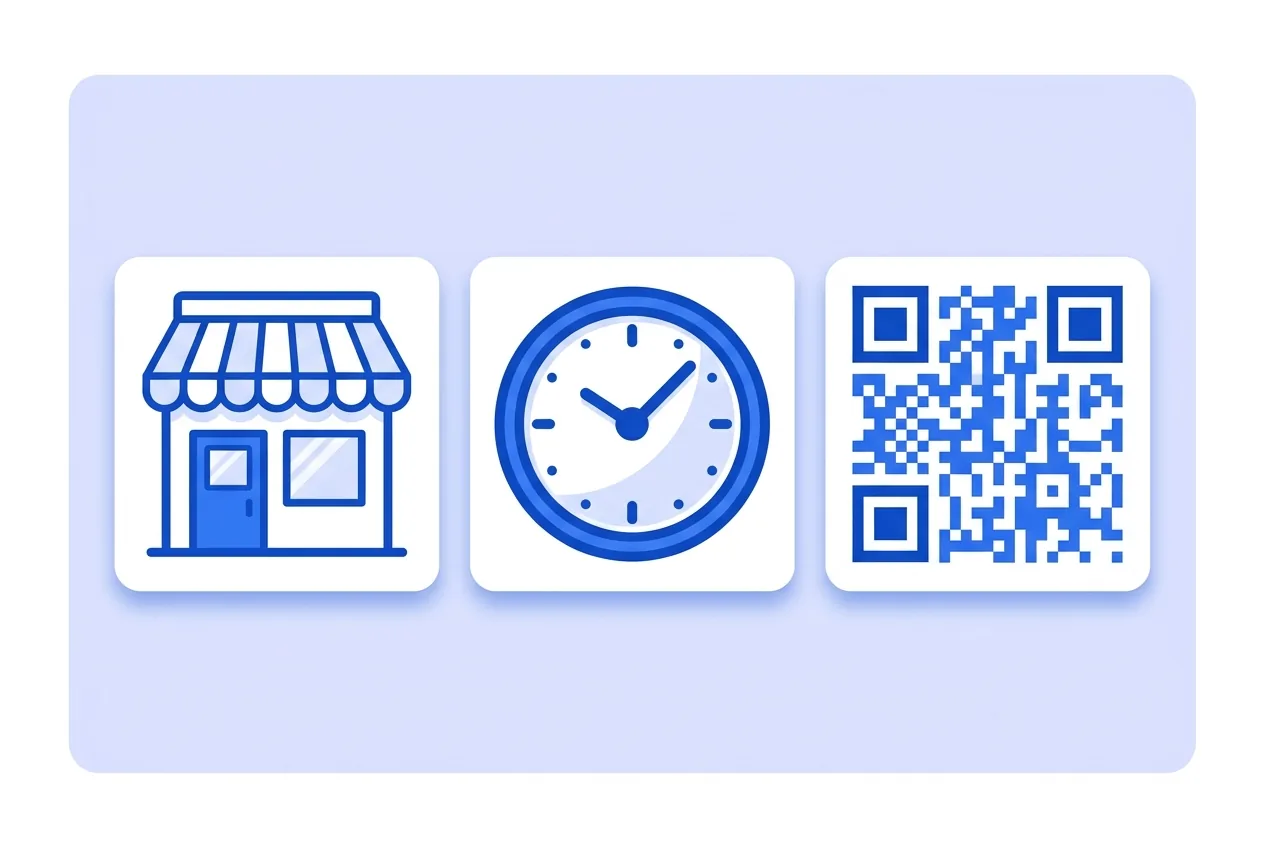 Illustration of this QR type in use: Business page.