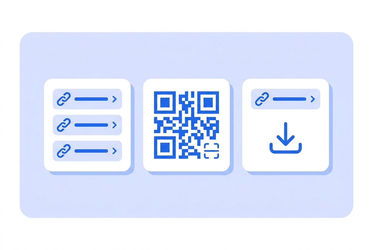 Illustration of this QR type in use: Link list.