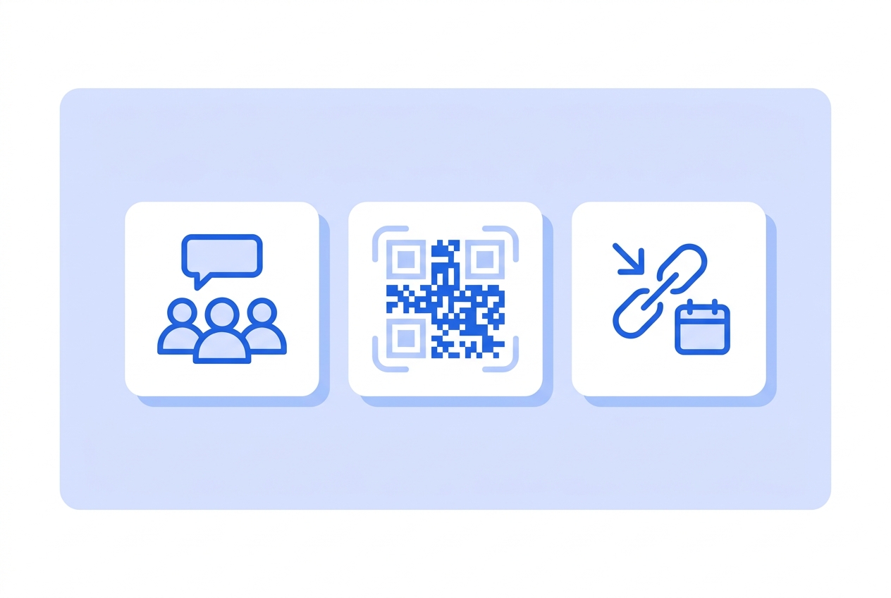 Illustration of this QR type in use: WhatsApp group.