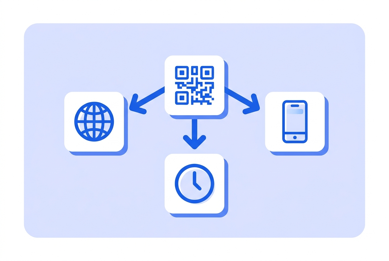 Illustration of this QR type in use: Smart multi-URL.