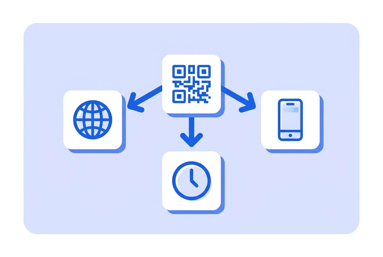 Illustration of this QR type in use: Smart multi-URL.