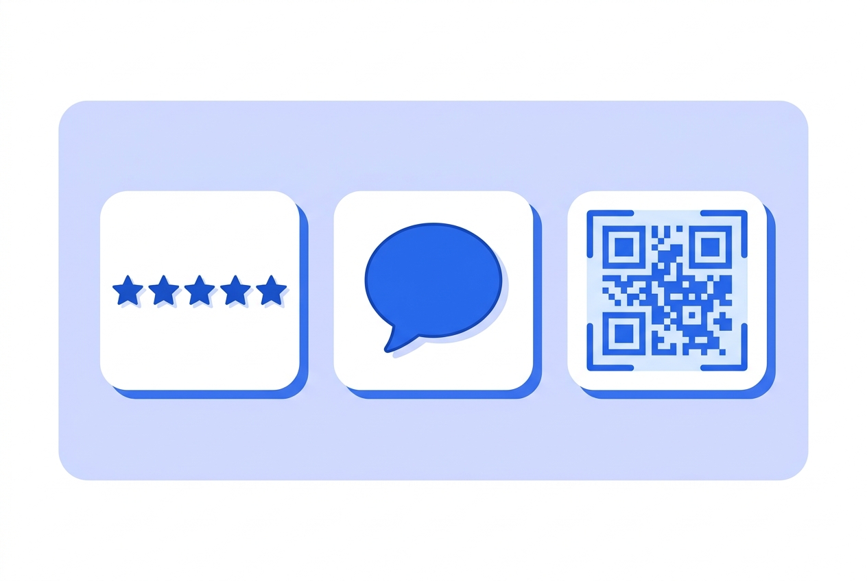 Illustration of this QR type in use: Reviews.
