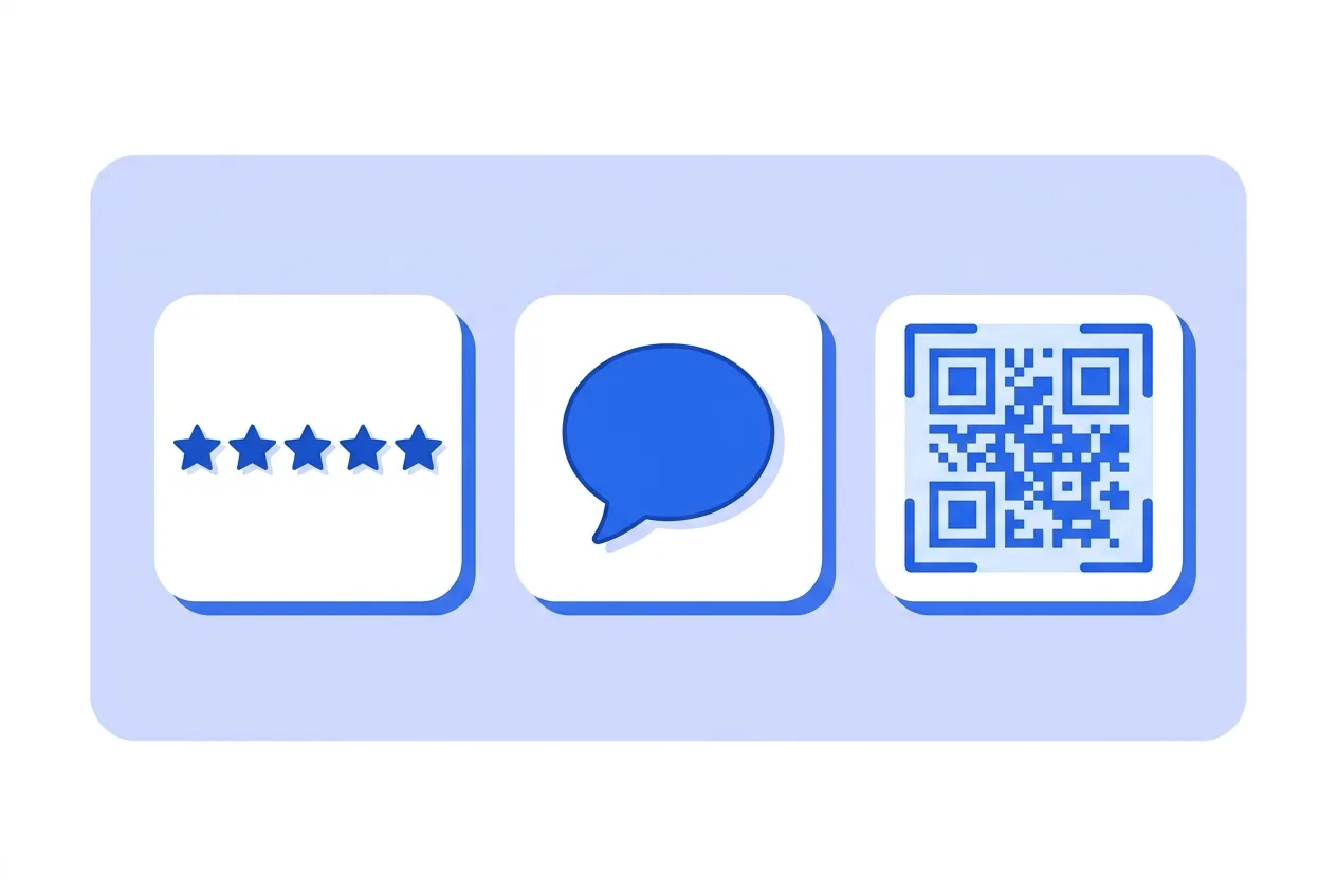 Illustration of this QR type in use: Reviews.