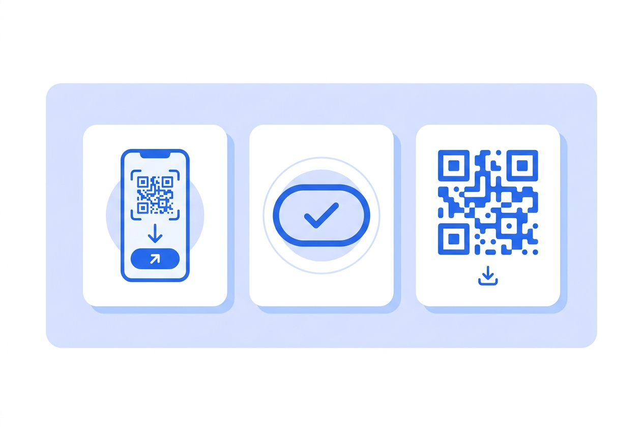 Illustration of this QR type in use: Landing page.