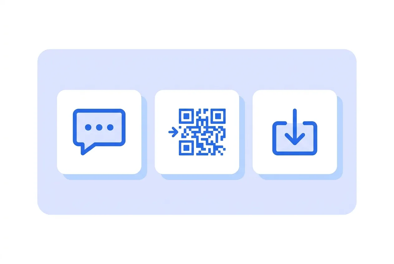 Illustration of this QR type in use: SMS.