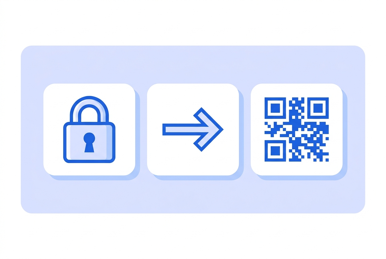 Illustration of this QR type in use: Static URL.