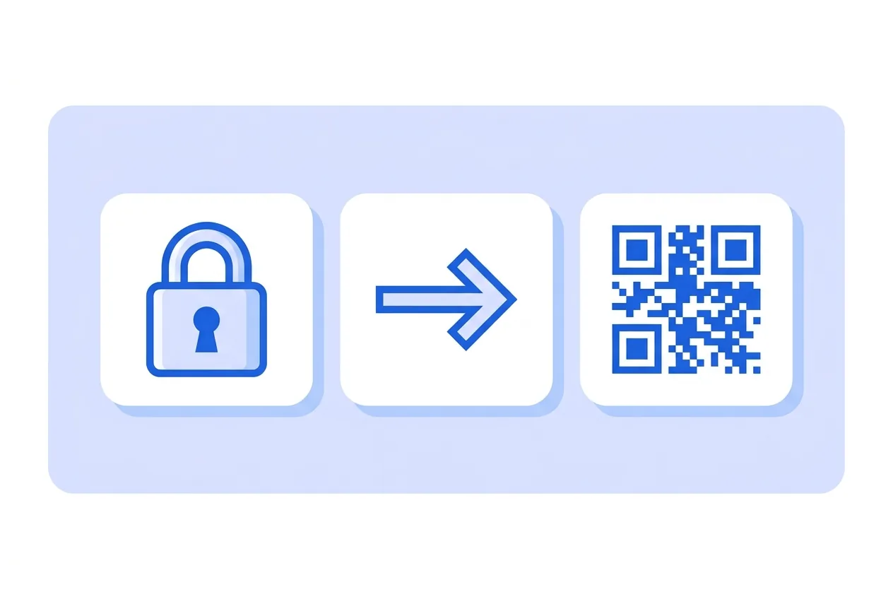 Illustration of this QR type in use: Static URL.