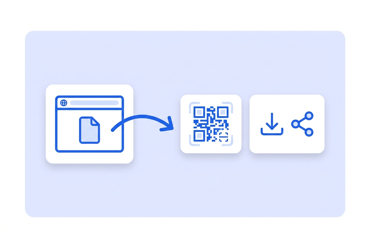 Illustration of this QR type in use: Website.