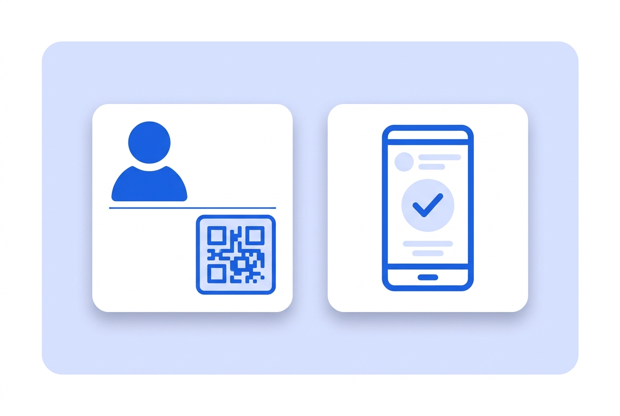 Illustration of this QR type in use: vCard.