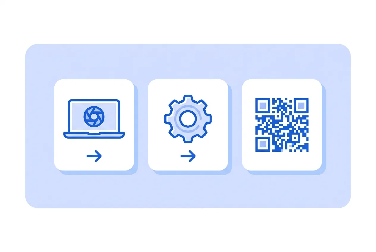 Illustration of this QR type in use: Video call.