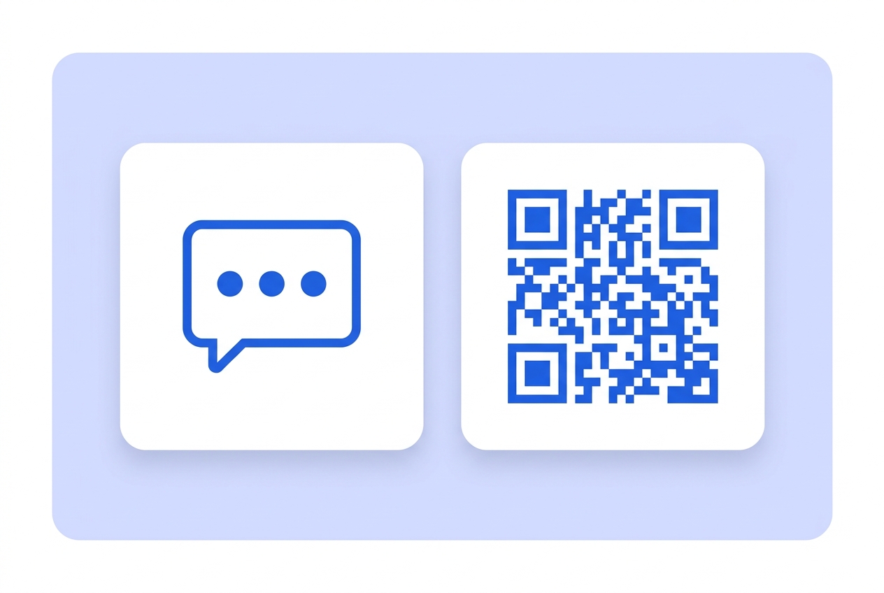 Illustration of this QR type in use: WhatsApp.